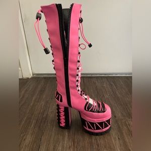 Neon Pink Boots